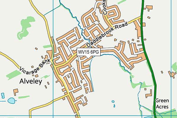 WV15 6PG map - OS VectorMap District (Ordnance Survey)