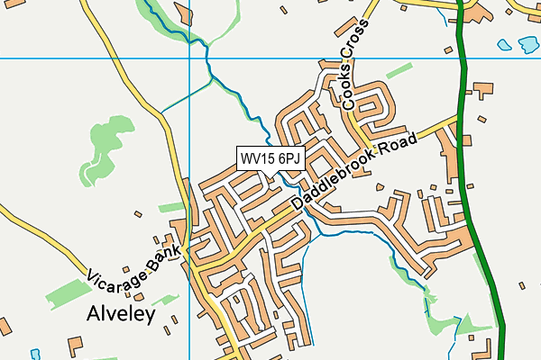 WV15 6PJ map - OS VectorMap District (Ordnance Survey)