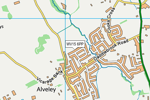 WV15 6PP map - OS VectorMap District (Ordnance Survey)