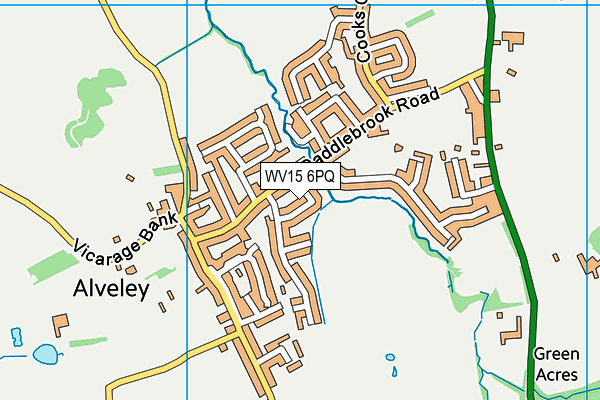 WV15 6PQ map - OS VectorMap District (Ordnance Survey)