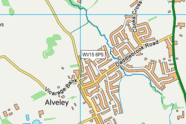 WV15 6PS map - OS VectorMap District (Ordnance Survey)