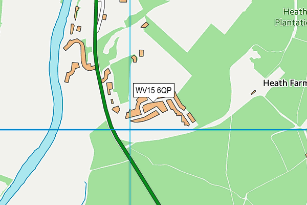 WV15 6QP map - OS VectorMap District (Ordnance Survey)