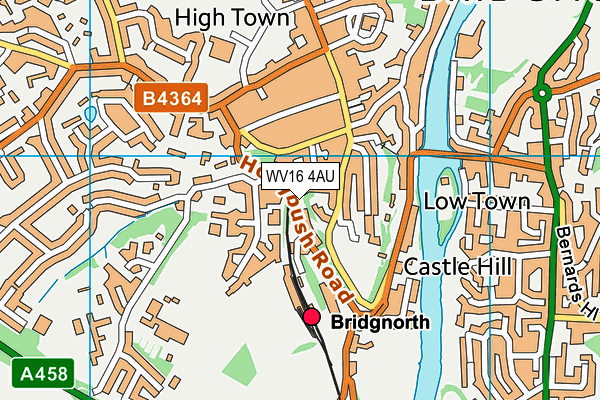 WV16 4AU map - OS VectorMap District (Ordnance Survey)