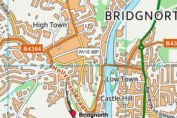 WV16 4BP map - OS VectorMap District (Ordnance Survey)