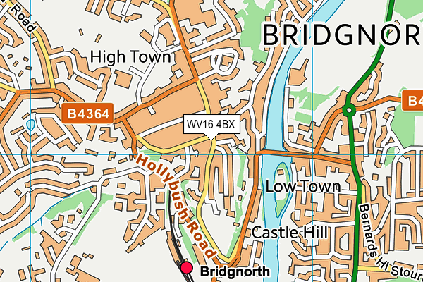 WV16 4BX map - OS VectorMap District (Ordnance Survey)