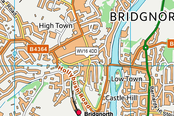 WV16 4DD map - OS VectorMap District (Ordnance Survey)