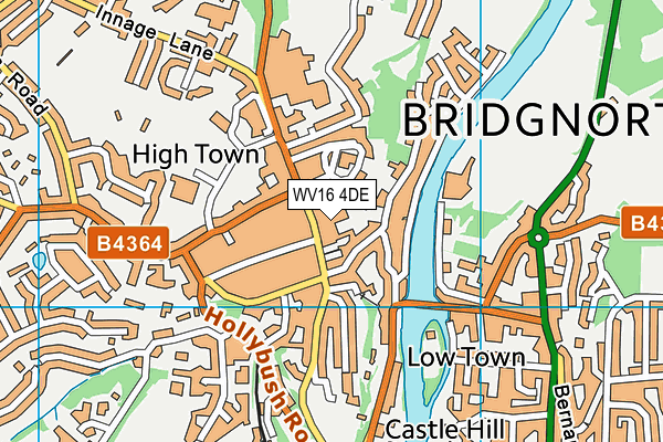 WV16 4DE map - OS VectorMap District (Ordnance Survey)