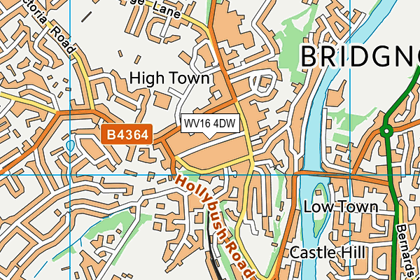 WV16 4DW map - OS VectorMap District (Ordnance Survey)