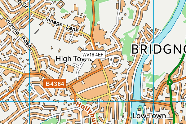 WV16 4EF map - OS VectorMap District (Ordnance Survey)