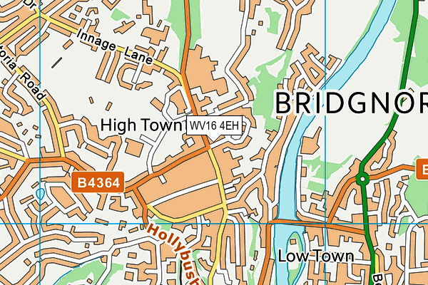 WV16 4EH map - OS VectorMap District (Ordnance Survey)