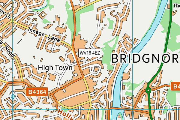 WV16 4EZ map - OS VectorMap District (Ordnance Survey)