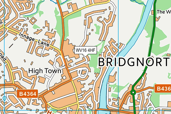 WV16 4HF map - OS VectorMap District (Ordnance Survey)