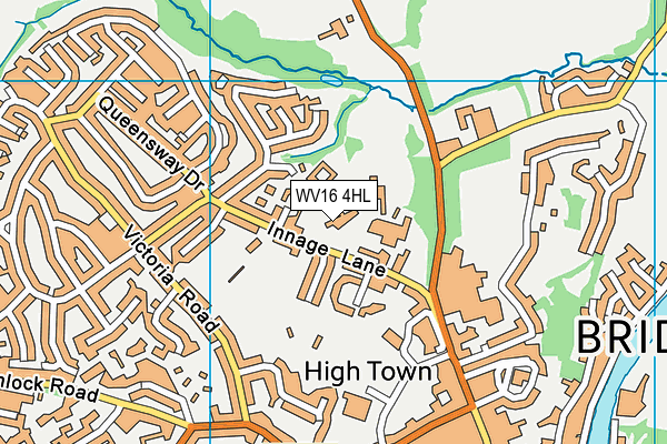 Afc Bridgnorth map (WV16 4HL) - OS VectorMap District (Ordnance Survey)