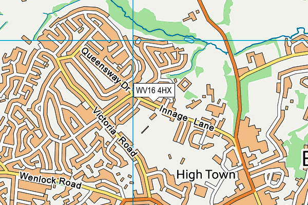 WV16 4HX map - OS VectorMap District (Ordnance Survey)