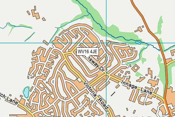 WV16 4JE map - OS VectorMap District (Ordnance Survey)