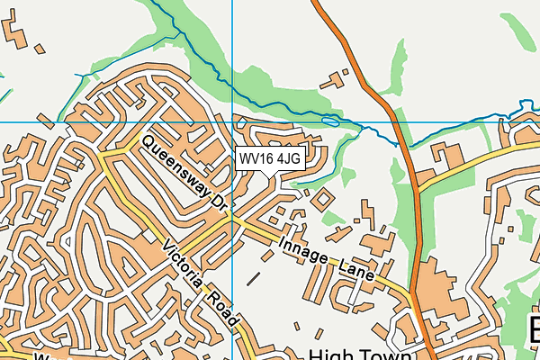 WV16 4JG map - OS VectorMap District (Ordnance Survey)