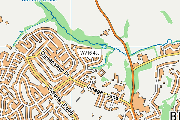 WV16 4JJ map - OS VectorMap District (Ordnance Survey)