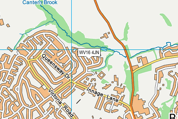 WV16 4JN map - OS VectorMap District (Ordnance Survey)