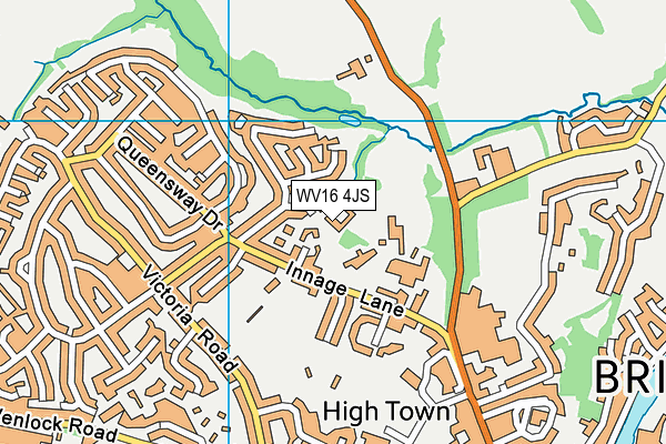 WV16 4JS map - OS VectorMap District (Ordnance Survey)