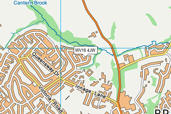 WV16 4JW map - OS VectorMap District (Ordnance Survey)