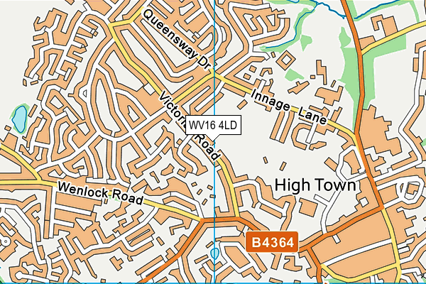 WV16 4LD map - OS VectorMap District (Ordnance Survey)