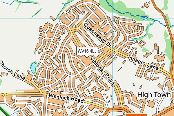 WV16 4LJ map - OS VectorMap District (Ordnance Survey)