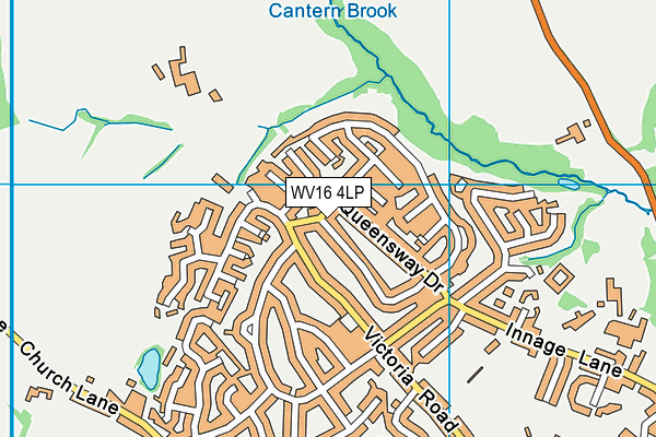 WV16 4LP map - OS VectorMap District (Ordnance Survey)