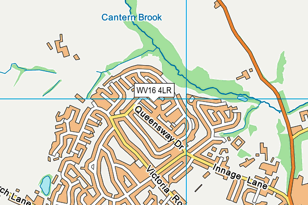 WV16 4LR map - OS VectorMap District (Ordnance Survey)