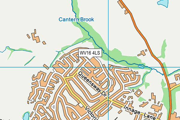 WV16 4LS map - OS VectorMap District (Ordnance Survey)