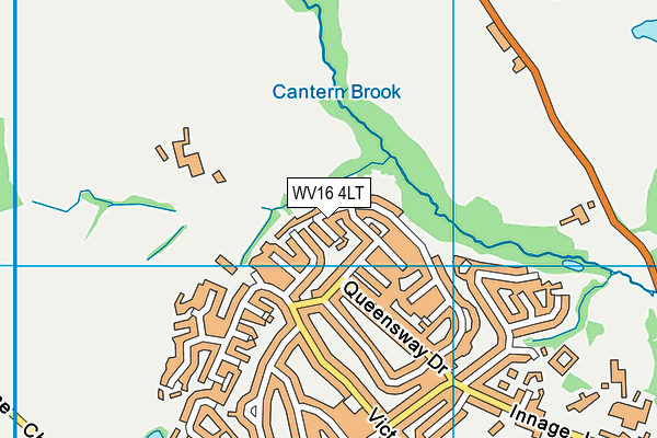 WV16 4LT map - OS VectorMap District (Ordnance Survey)