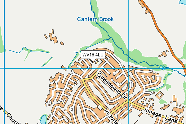 WV16 4LU map - OS VectorMap District (Ordnance Survey)