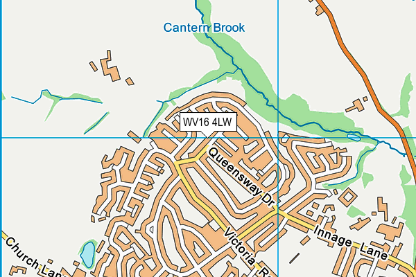 WV16 4LW map - OS VectorMap District (Ordnance Survey)