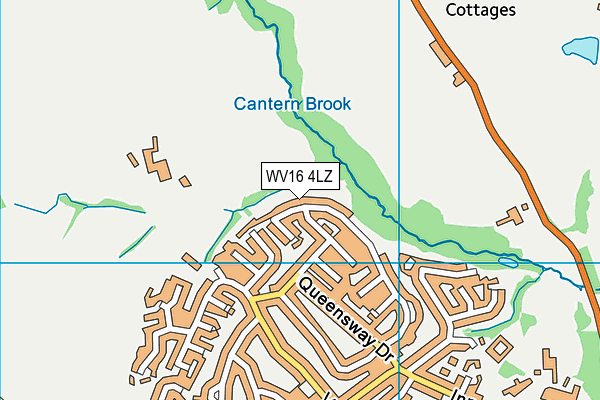 WV16 4LZ map - OS VectorMap District (Ordnance Survey)