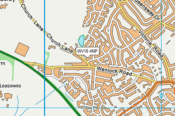 WV16 4NP map - OS VectorMap District (Ordnance Survey)