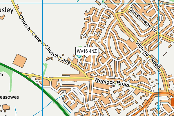 WV16 4NZ map - OS VectorMap District (Ordnance Survey)