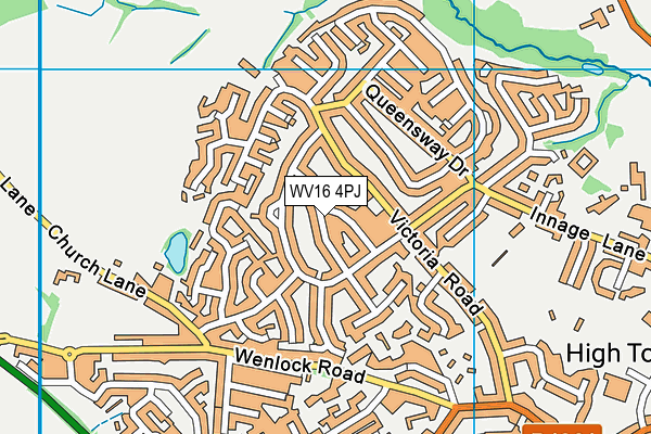 WV16 4PJ map - OS VectorMap District (Ordnance Survey)