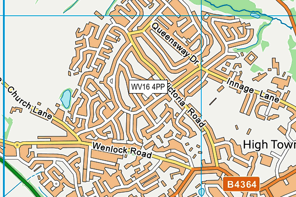 WV16 4PP map - OS VectorMap District (Ordnance Survey)