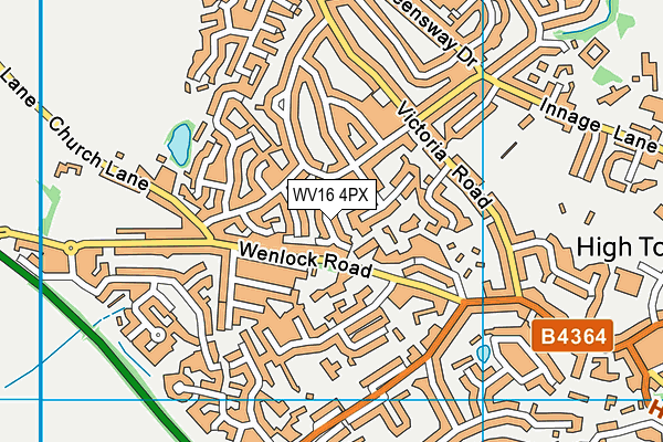 WV16 4PX map - OS VectorMap District (Ordnance Survey)