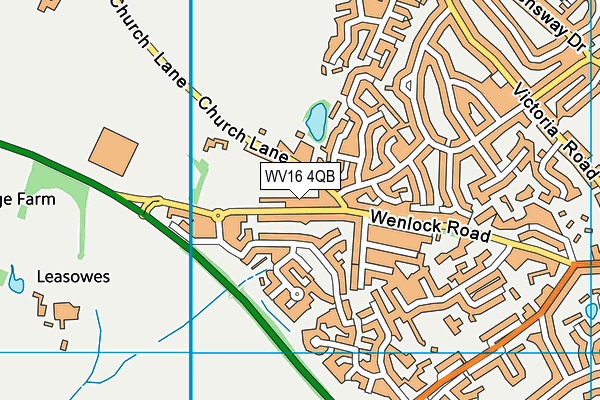 WV16 4QB map - OS VectorMap District (Ordnance Survey)