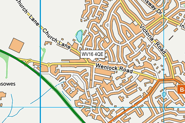 WV16 4QE map - OS VectorMap District (Ordnance Survey)