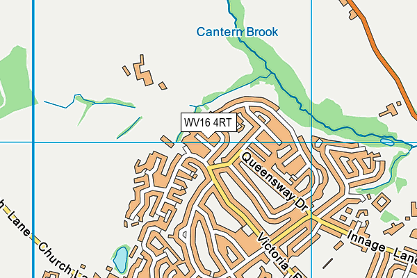 WV16 4RT map - OS VectorMap District (Ordnance Survey)