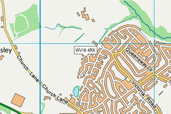 WV16 4RX map - OS VectorMap District (Ordnance Survey)