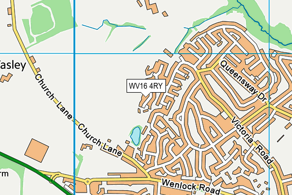 WV16 4RY map - OS VectorMap District (Ordnance Survey)