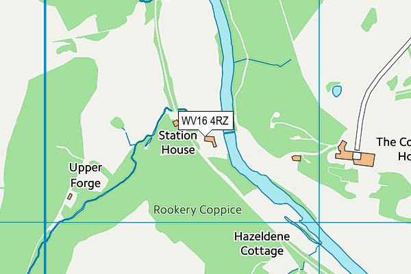 WV16 4RZ map - OS VectorMap District (Ordnance Survey)