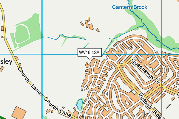 WV16 4SA map - OS VectorMap District (Ordnance Survey)