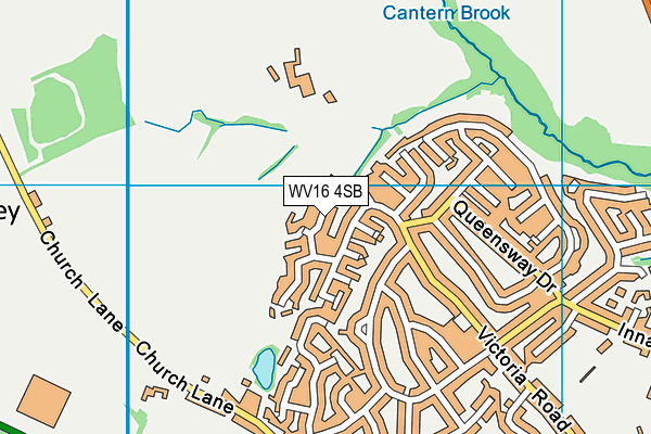 WV16 4SB map - OS VectorMap District (Ordnance Survey)