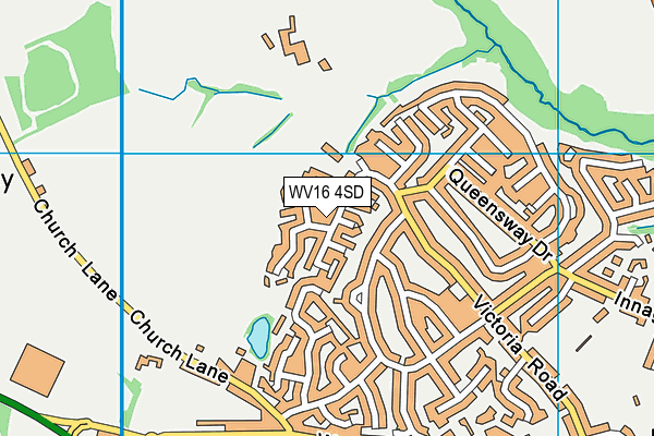 WV16 4SD map - OS VectorMap District (Ordnance Survey)