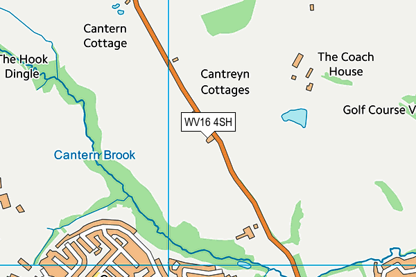 WV16 4SH map - OS VectorMap District (Ordnance Survey)