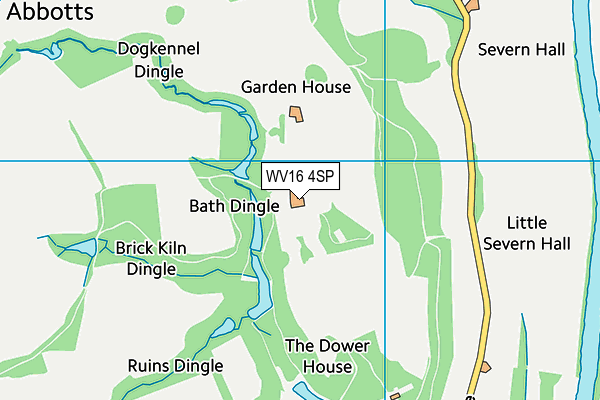 WV16 4SP map - OS VectorMap District (Ordnance Survey)