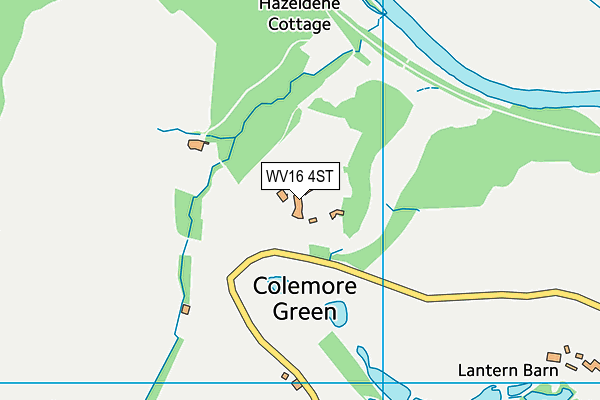 WV16 4ST map - OS VectorMap District (Ordnance Survey)